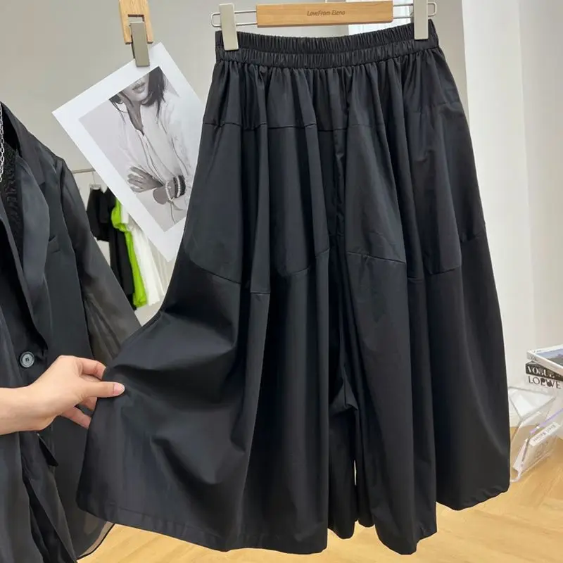 Large leg wide leg pants for women, mid summer long skirt, 70% casual pants, loose skirt pants  harem pants women