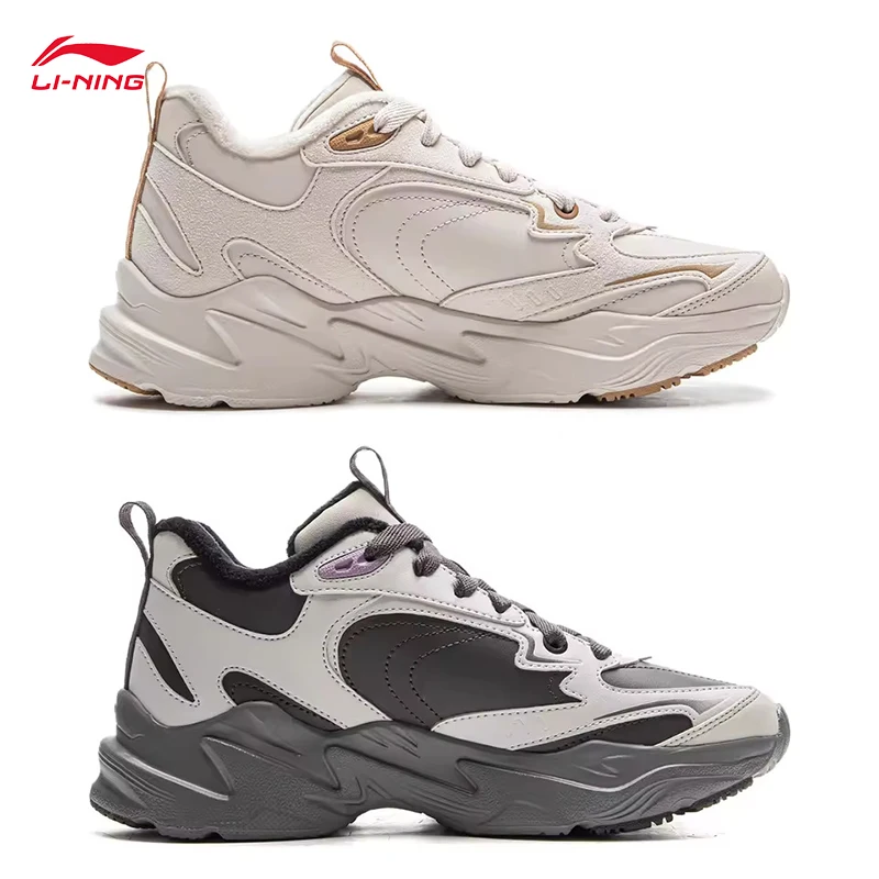 

LI-NING Lifestyle LN DEFENDER Женская обувь Флисовая зимняя теплая удобная спортивная обувь для отдыха AGCV396