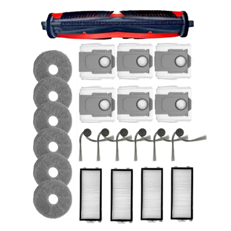 

L73A 2025-23 шт. запасные части для пылесоса Roborock Saros Z70/Z70 Ultra — основная щетка, боковая щетка, фильтры, подушечки для швабры, Dus