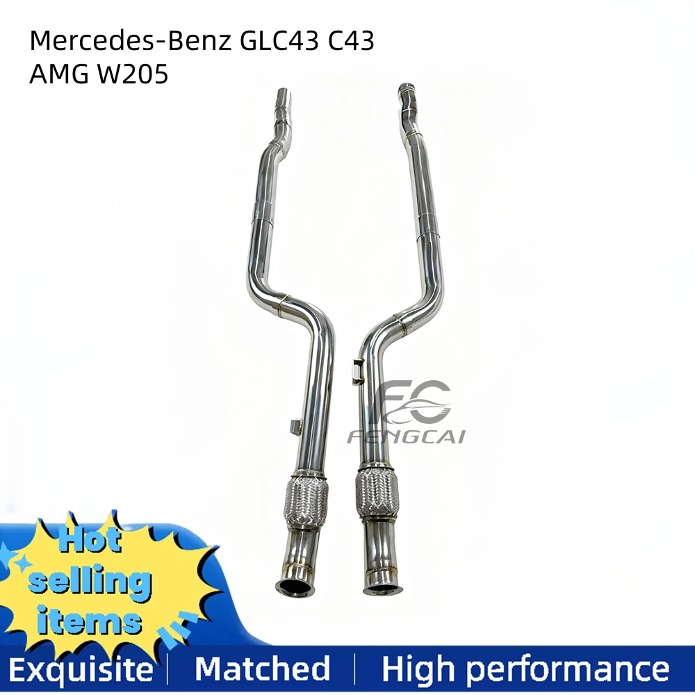 

Выхлопная труба для Mercedes-Benz GLC43 C43 AMG W205 2020-2022, производительность из нержавеющей стали, обновление системы выхлопной трубы, мощность