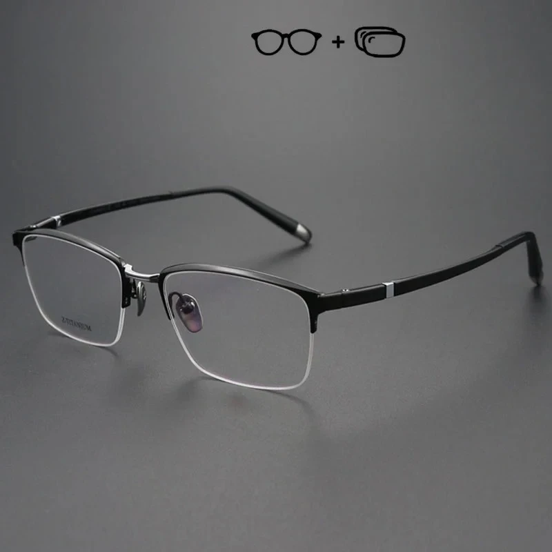 

KUXA Высококачественные прогрессивные очки по рецепту, мужские очки из чистого титана, оптическая оправа для близорукости и дальнозоркости с диоптриями