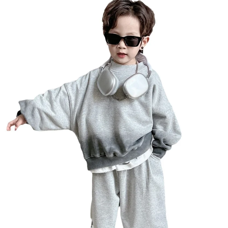 Boys Sweatshirts +Pants Kids Suits 2PCS/Set Cotton 2024 Charming Spring Autumn Cotton Tracksuit Sport Christmas Gift Children Cl