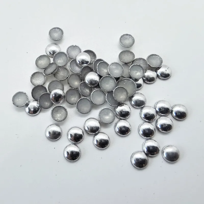 Round Metal Studs 6MM Hot Fix Crystal Shoes Punk Metal Rivets Beads Iron On Rhinestones For Crafts 144Pcs Diy Decoration