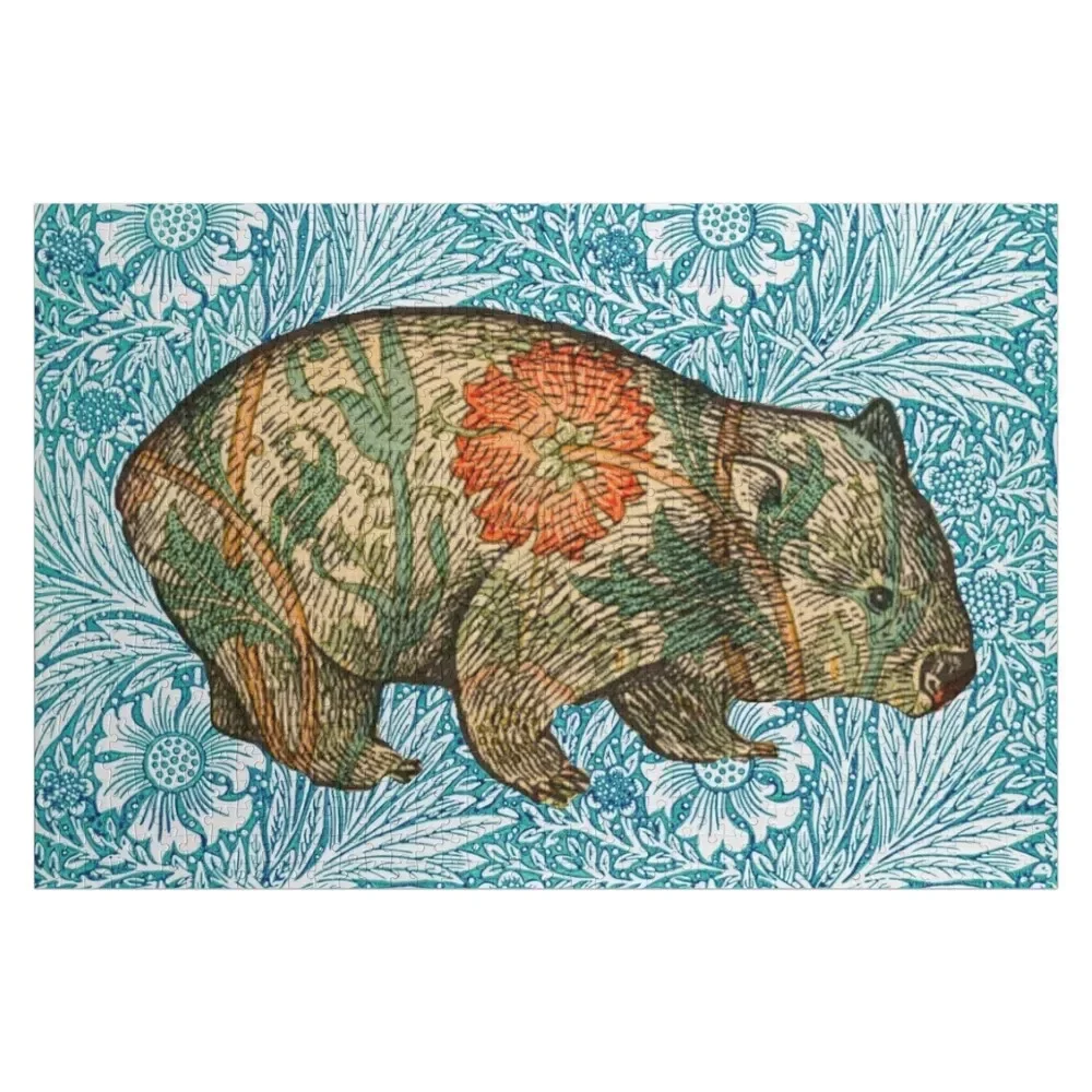 Rossetti's Wombat in Blue Marigold Jigsaw Puzzle Custom Wooden Gift Scale Motors Personalized Wooden Name Puzzle