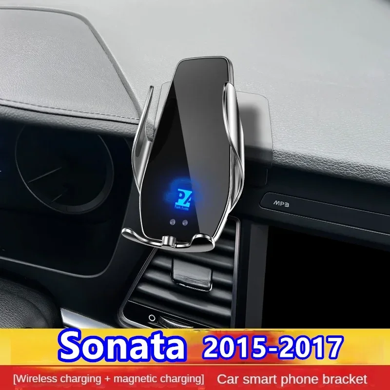 

2015-2017 For Hyundai Sonata Phone Holder Wireless Charger Car Mount Navigation Bracket GPS Support