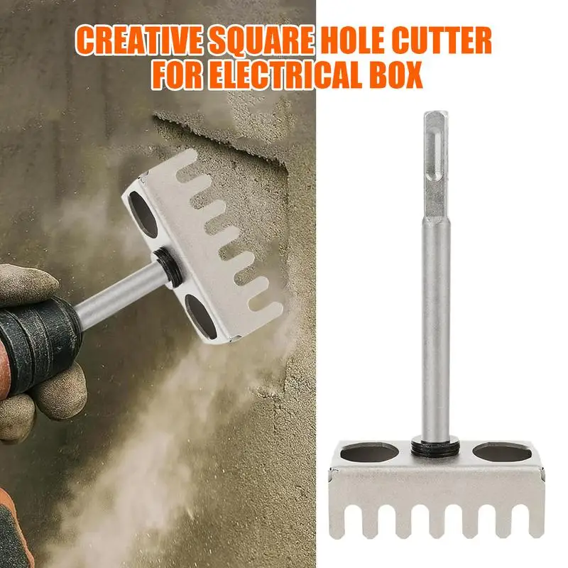 เครื่องตัดกล่องไฟฟ้า Square Hole Punch 86 ประเภทอุปกรณ์เสริมความแข็งแรงสูงที่เปิดสําหรับควบคุมฝุ่น Sheetrock เครื่องตัดรูสี่เหลี่ยม