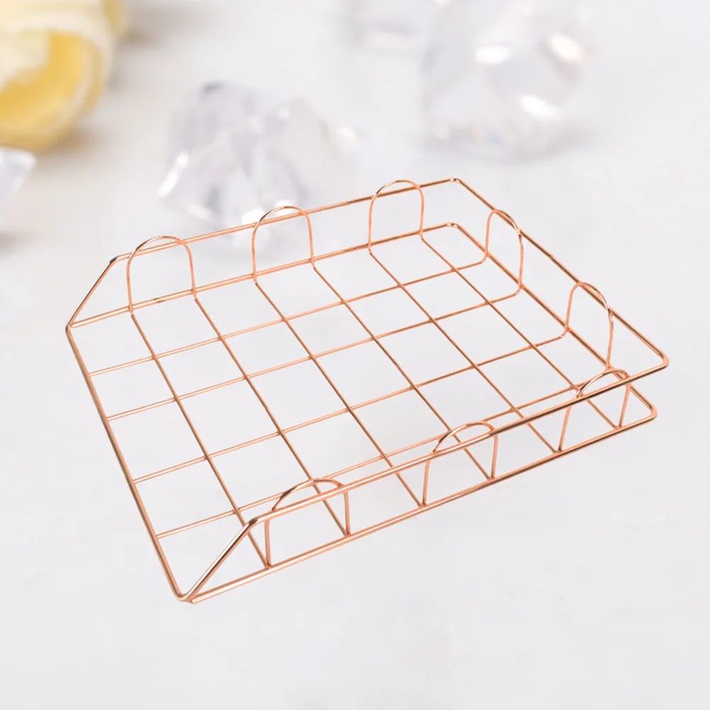 Premium Metal Desktop File Storage Rack Stackable Document Holder for Office Study Desk Modern Design Paper Container Organizer