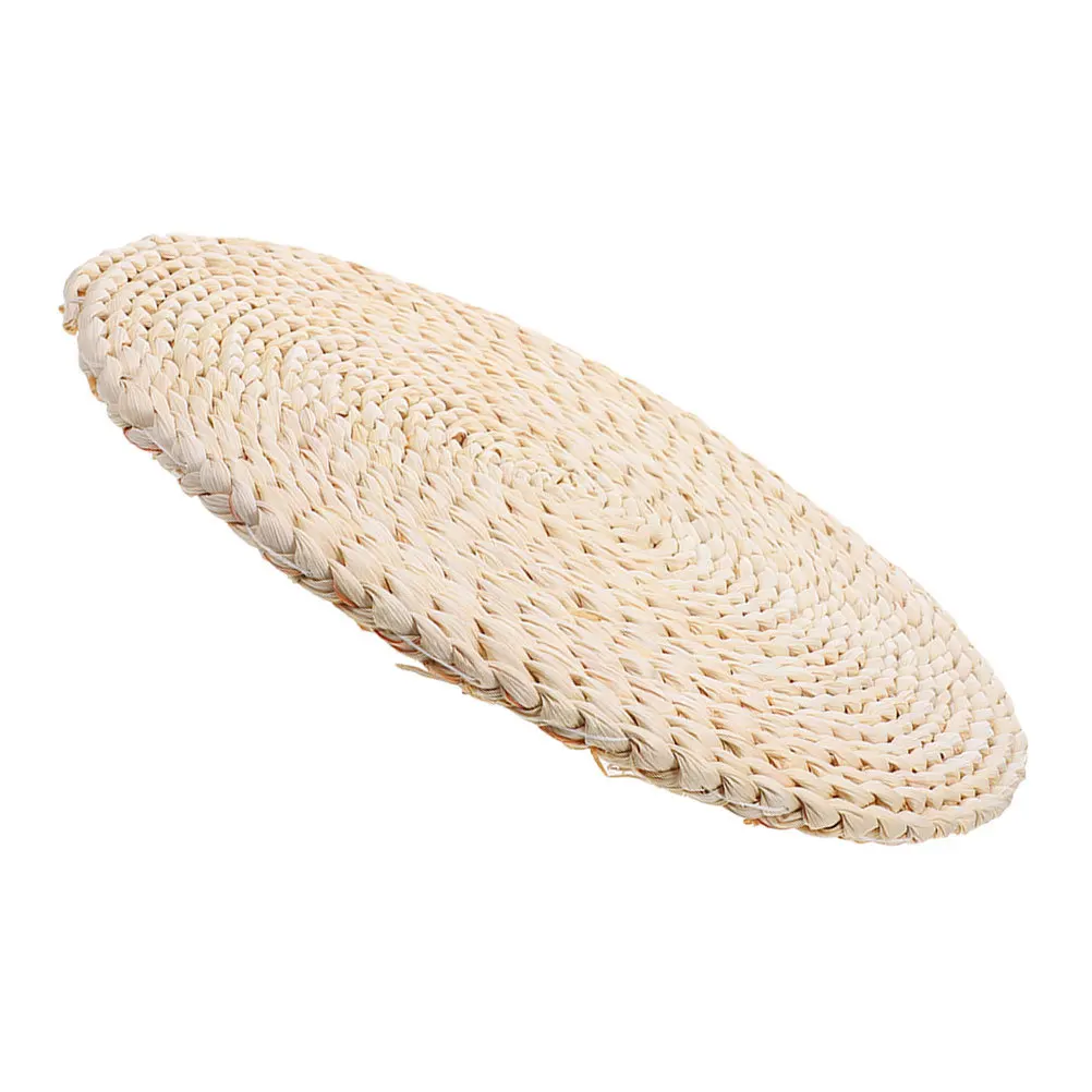 

Round Woven Straw Cushion for Patio Dining Yoga Meditation Floor Seating Japanese Style Tatami Chair Pad Outdoor Furniture