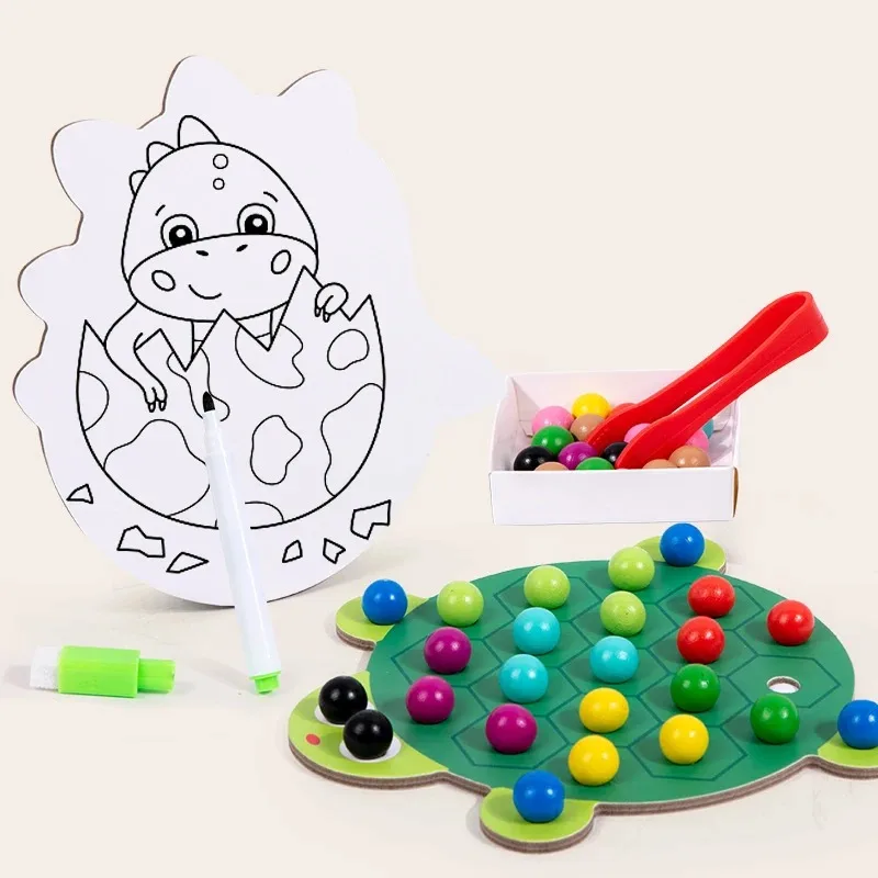 モンテッソーリ-子供向けの教育玩具,クリップビーズ,色を分類,マッチング玩具,ロジック集塵機,ファイン,子供向け