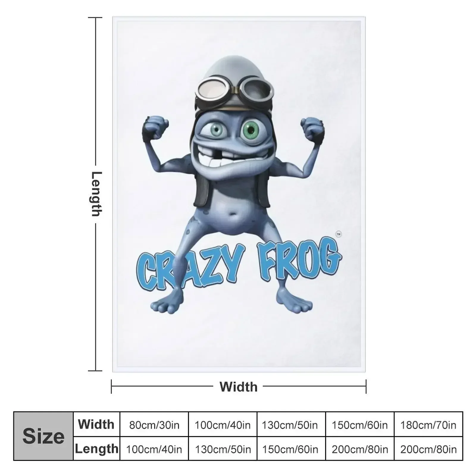 Crazy Frog is on the Loose! Throw Blanket Thermals For Travel Kid'S Bed covers Sleeping Bag Blankets