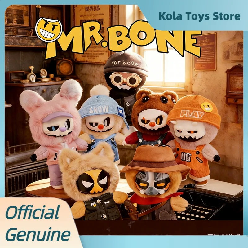 

Genuine Mr.Bone Furry Agents Series Blind Box Mr.Bone Anime Figure Mystery Box Room Decor Doll Collect Toys Girl Surprise Gift