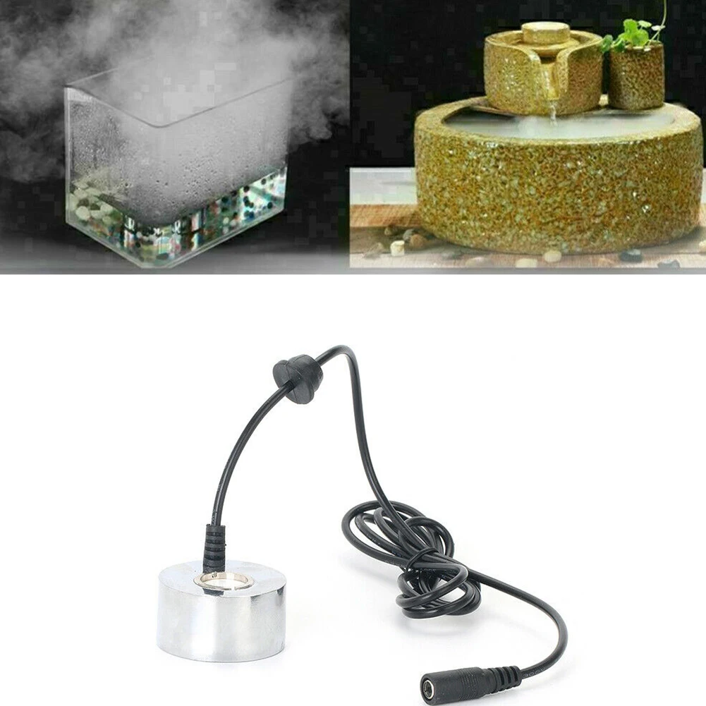 Water Fogger Mist Maker for 24V Air Humidifier and Fountain Applications with 50mm to 70mm Depth Requirement and 180cm Long Cord