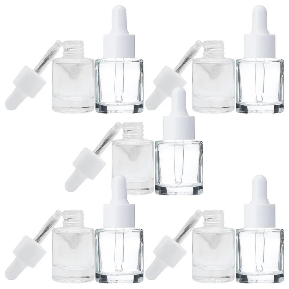 

20 шт. флаконов-капельниц для эфирных масел, прозрачные стеклянные герметичные маленькие многоразовые портативные бутылочки для путешествий, дома и ароматерапии