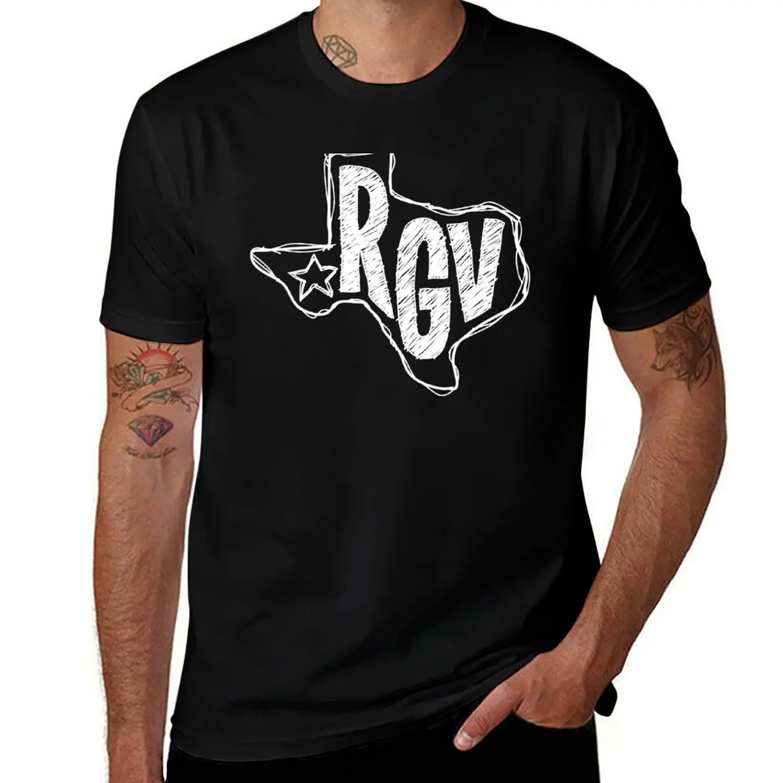 

Rio Grande Valley, RGV (White Graphic) T-Shirt t shirts for man pack cotton t shirt man plain graphic t shirts for man T-shirt