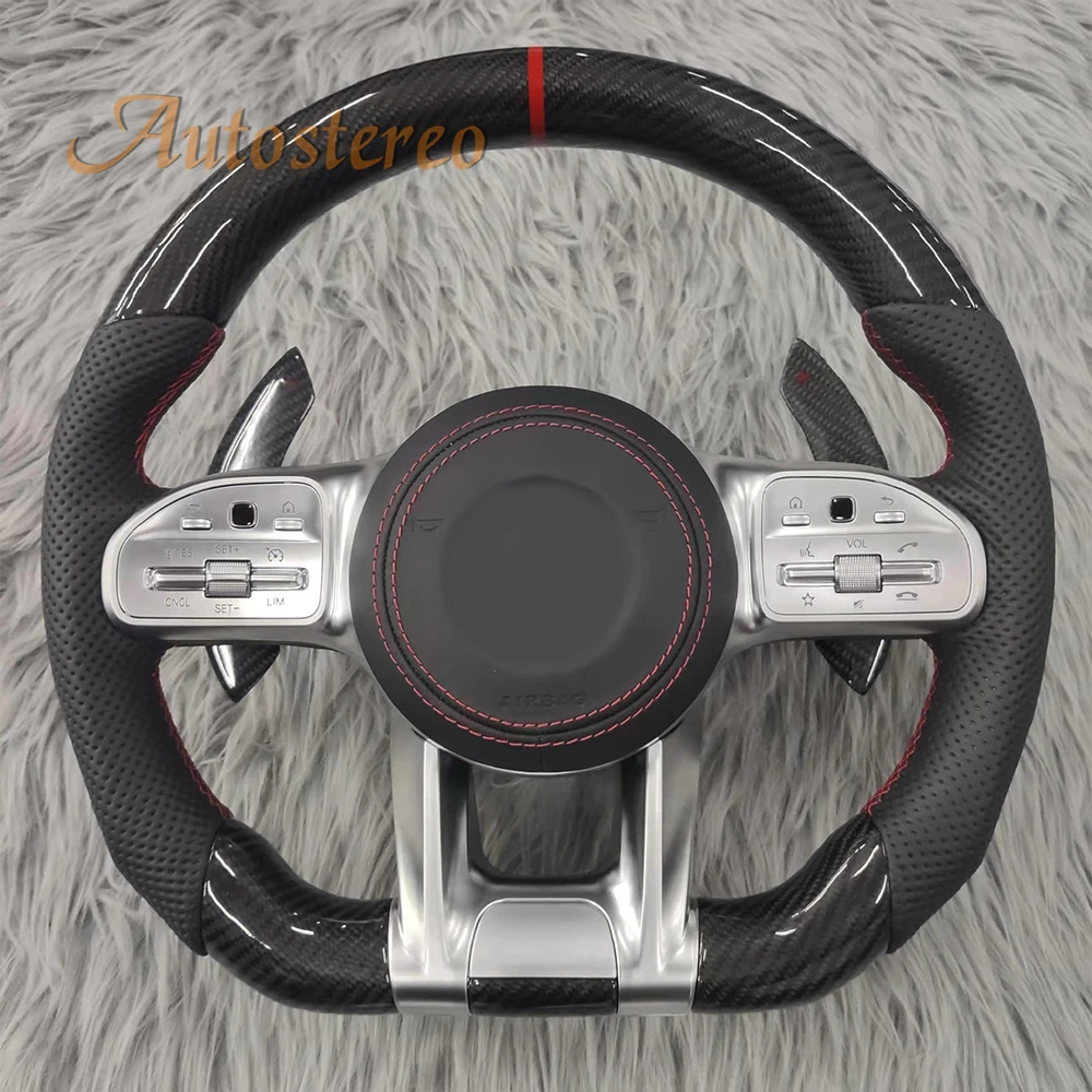 New Style Car Steering Wheel For Mercedes Benz E/S/G W213 W214 W465 Class Carbon Fiber Control Coupe Version Suitable Leather