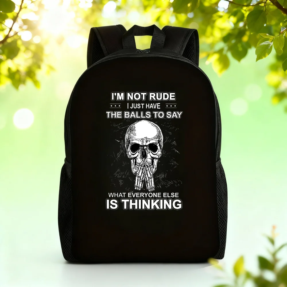 

Ladies College Backpack - "I'm not being rude, I'm just saying what people think" Large capacity photography backpack