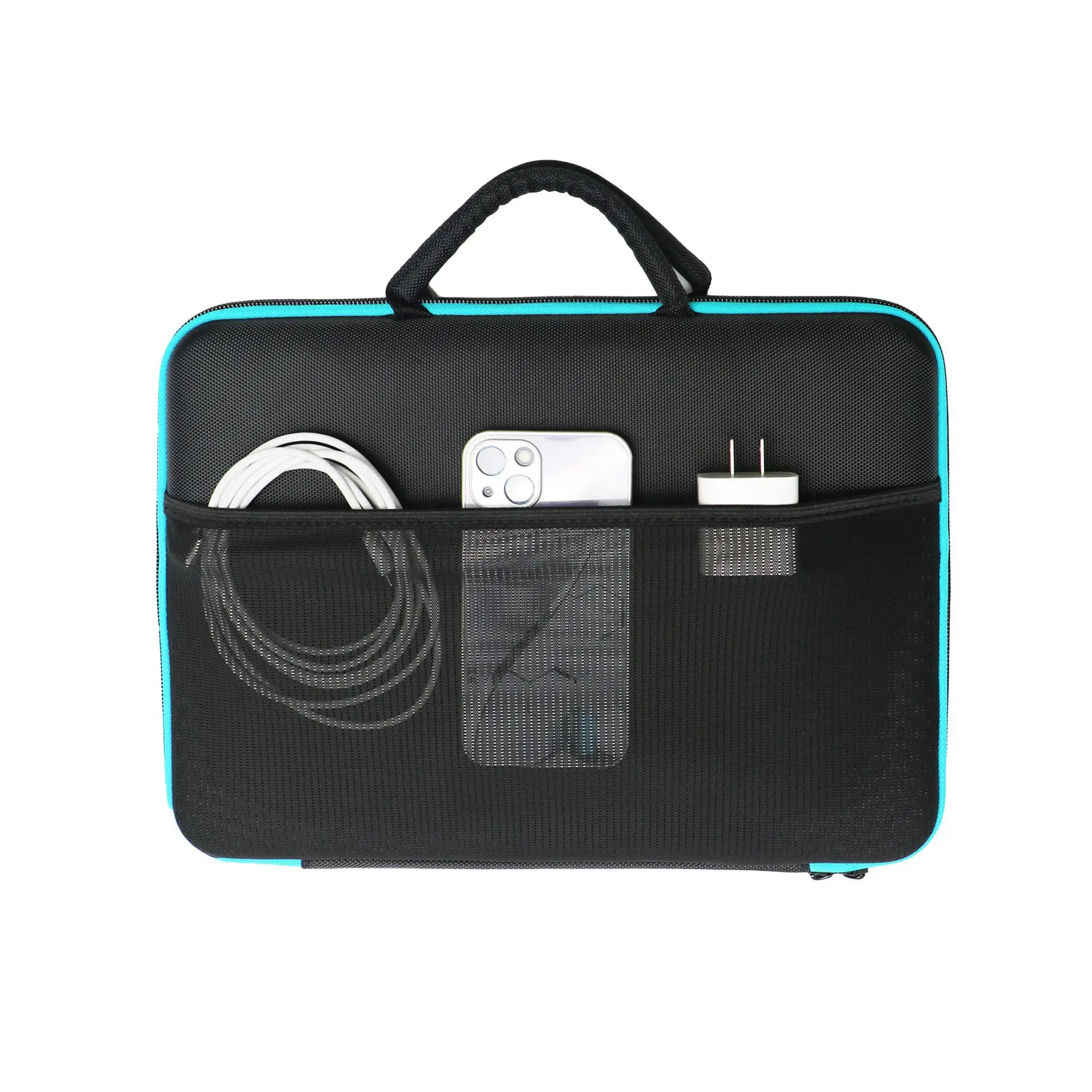 حقيبة كمبيوتر محمول للأعمال باللون الأسود البسيط ماك بوك اير برو 13 14 15 6 16 بوصة حقيبة كمبيوتر محمول خفيفة الوزن مقاومة للسقوط ومضادة للصدمات #4