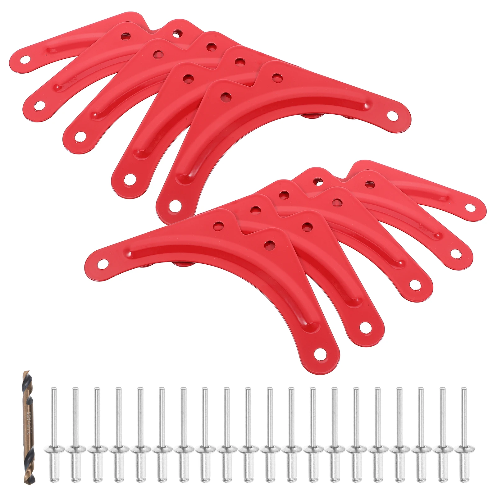 

10Pcs Ladder Reinforcement Sheets Triangular Protective Plate Stable Extension Ladder Accessories Durable Iron Replacement Parts