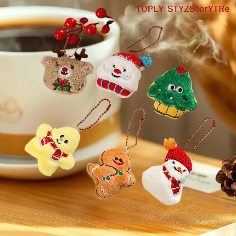 

Брелок-снеговик Санта-Клаус; Мягкая плюшевая мультяшная рождественская игрушка; Подарок для вечеринок, украшение для рюкзаков.