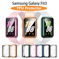 Full Cover Protective Case for Samsung Galaxy Fit3 Smart Watch,Soft TPU Screen Protector Coverage Bumper Galaxy Fit3 Accessories