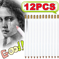 Newest 12-1PC Rubber Pen Eraser Pencil Pen Tip Rubber Type High Precision Pencil Eraser For Manga Highlight Art School Supplies