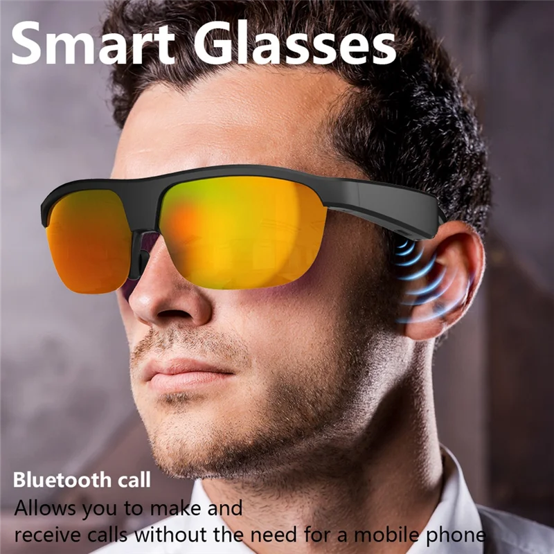 B63b-smart bluetooth óculos assistente de chamada de voz ouvir música óculos esportes inteligentes polarizados óculos de sol