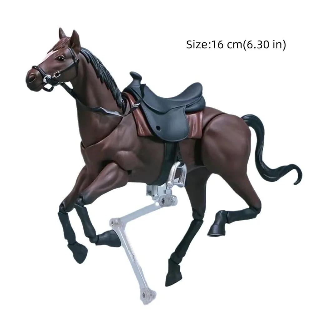 Nowy Model Konia w 4 Kolorach, Figurka Artystyczna, Ruchoma Lalka Kolekcjonerska ze Stawami, Model Statuetki z PVC, Prezent