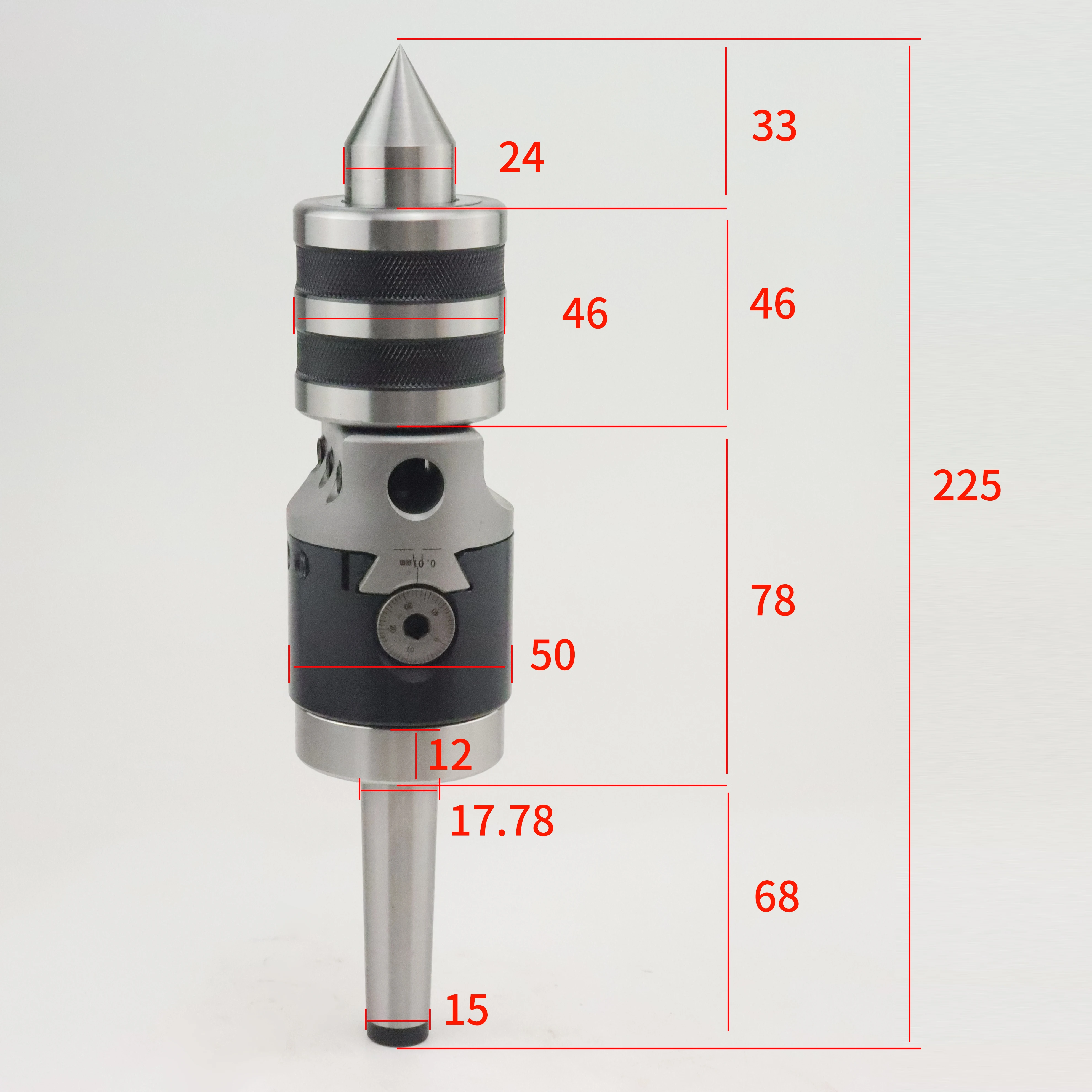Eccentric center pin, top ball pool cue 210 repair machine, rotary center pin, smooth leather handle, slotting, front support, b