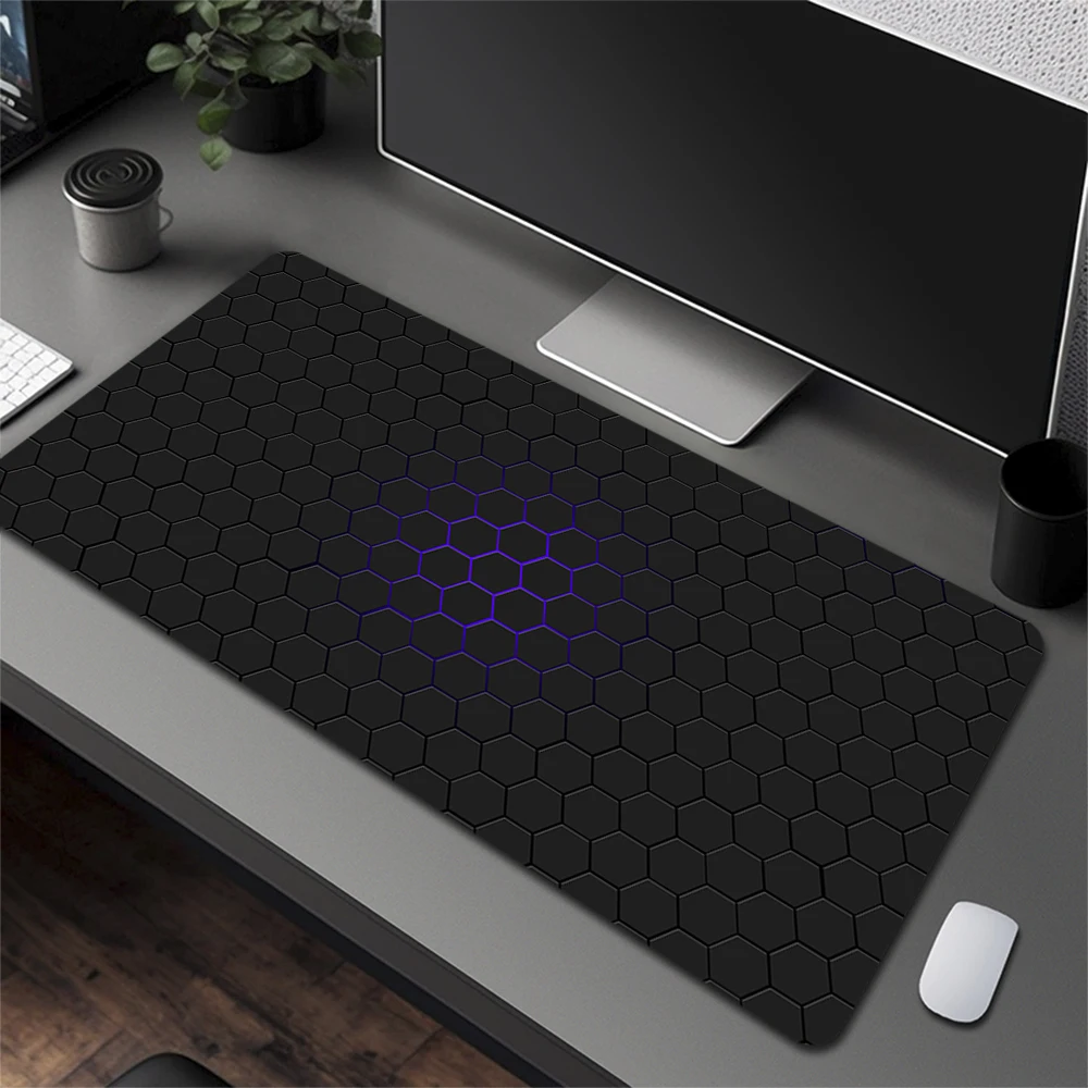 

Large Mouse Pad Art Non-Slip Keyboard Mousepad Hexagon Geometry Gaming Mouse Mat Anime Desk Mat Rubber Keyboard Pad Accessories