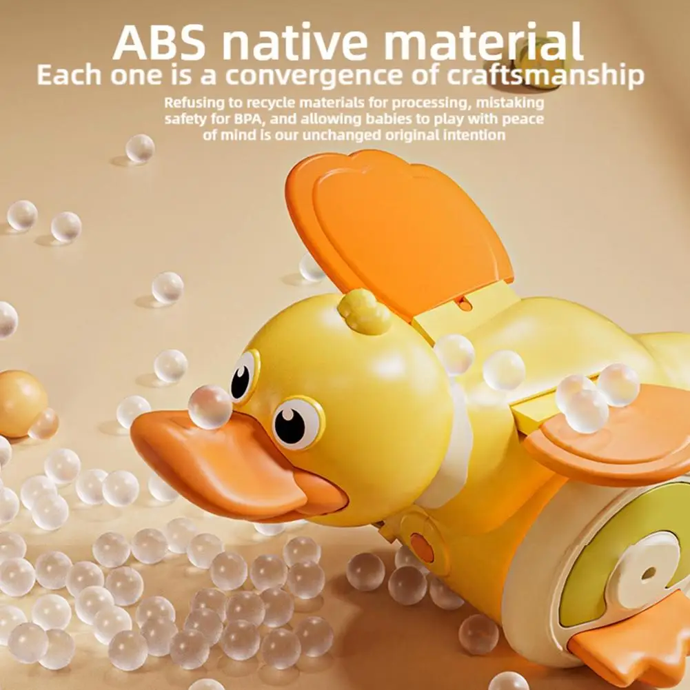  for Montessori Crawling Duck Baby Toy USB Charging Rotating Sound Light Yellow Pink For Toddlers Walking Educational Gift S9F2