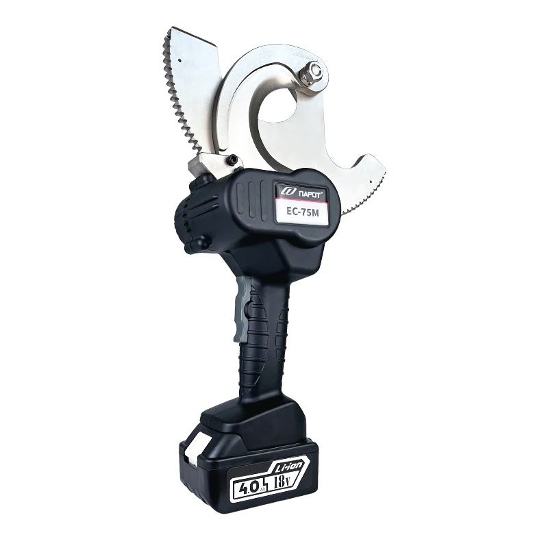 EC-75M Electric Ratchet Cable Cutter Gear Type Wire Scissors 220V Pliers for Cutting Copper Steel Strand Hydraulic Tools