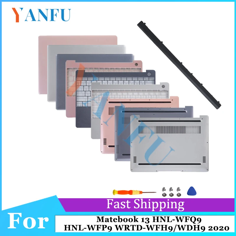 

Новый сменный чехол для ноутбука Matebook 13 HNL-WFQ9 HNL-WFP9 WRTD-WFH9/WDH9 2020, задняя крышка с ЖК-дисплеем, упор для рук, нижняя часть корпуса, шарнир