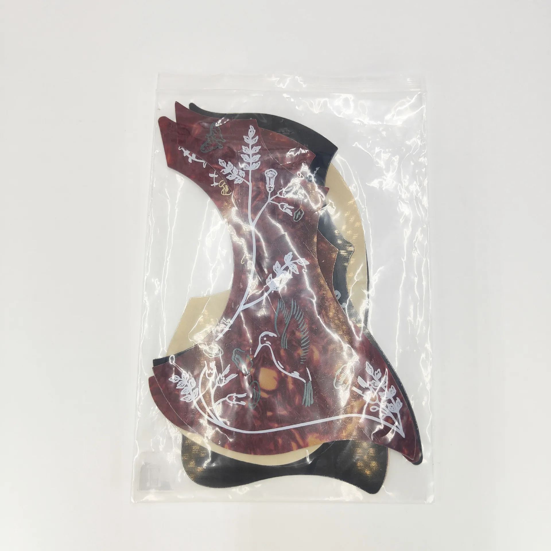 Anti-Scratch Guitar Pickguard Set 9Pcs Self-Adhesive Protective Stickers for Acoustic/Folk Guitar Durable PVC Film