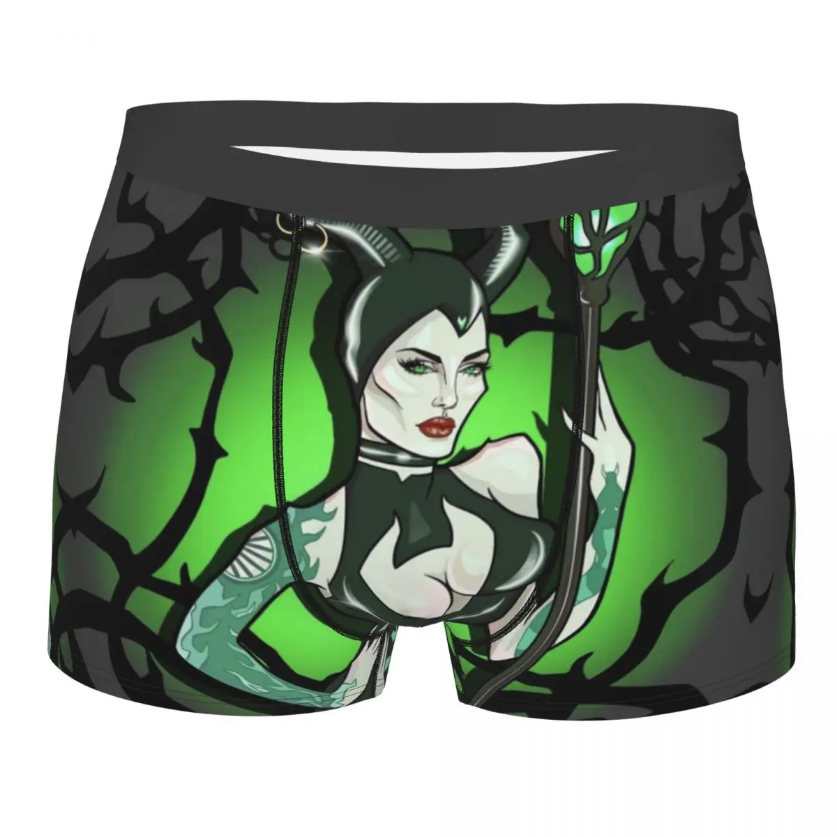 

Мужские шорты-боксеры Villains из фильма на заказ, нижнее белье Maleficent с 3D принтом, трусы, мягкие трусы