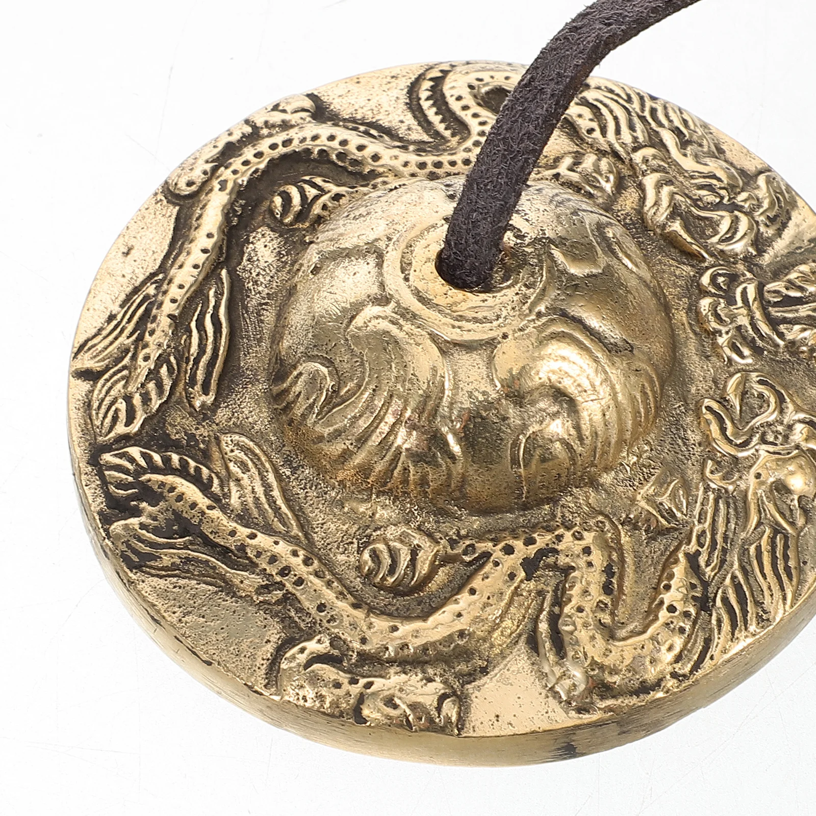 التبتية Tingsha الصنج أجراس النحاس التأمل اليوغا اليقظة واضحة الرنين الصوت شفاء فنغ شوي قرع أداة #2