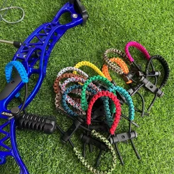 Composto Bow Wrist Sling para Tiro com Arco, Ajustável Trançado Parachute Cord, Bow Handle Sling, Acessórios de Caça, 21 Cores