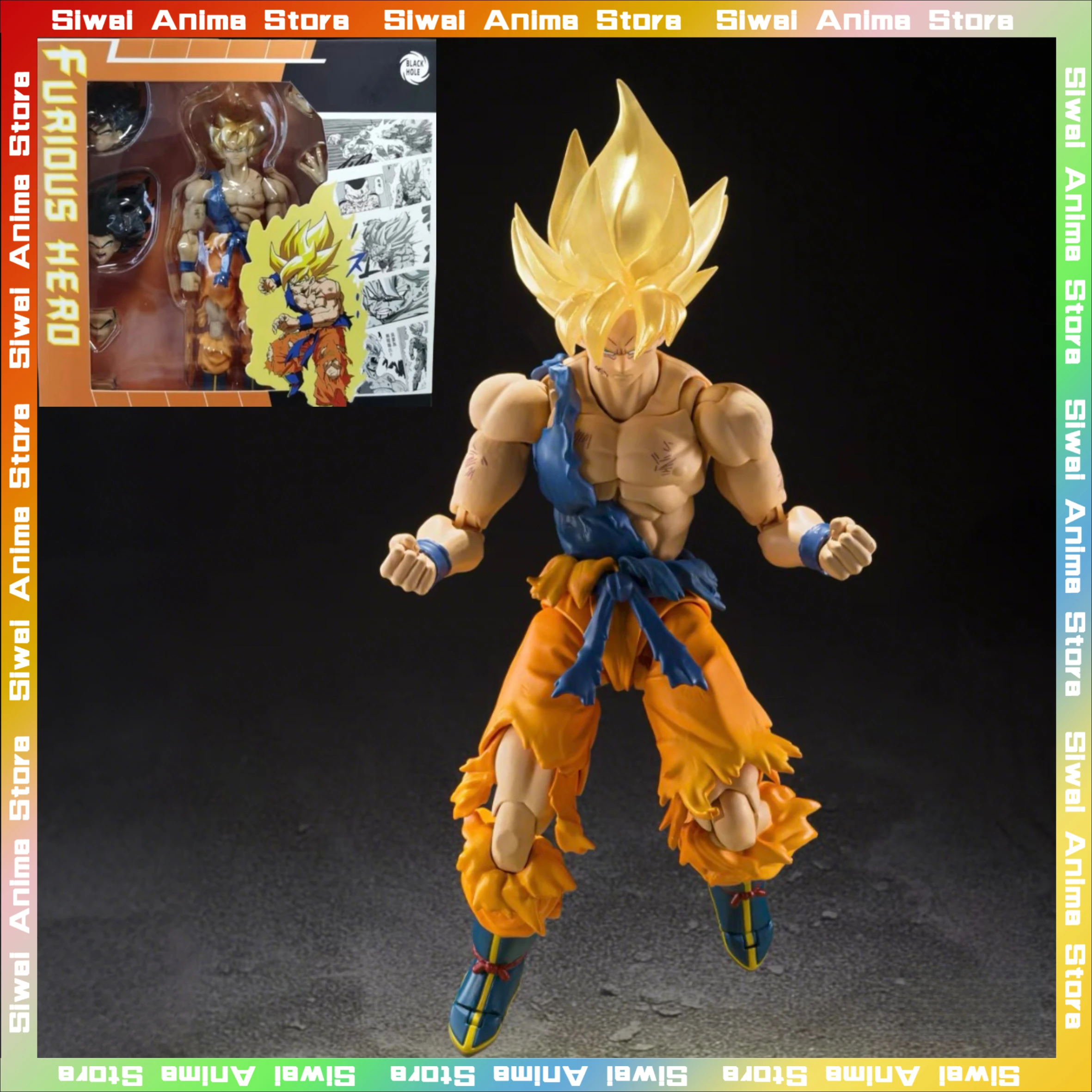 

In Stock Black Hole Super Saiyan SSJ Goku Blood Awakening SHF Anime Dragon Ball Action Figure Kids Custom Toys Birthday Gifts