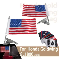 For Honda Gold Wing GL 1800 2018-2020 Goldwing GL1800 Motorcycle Flagpole Banner Tour Trunk Flag Pole Mount Bracket gl1800