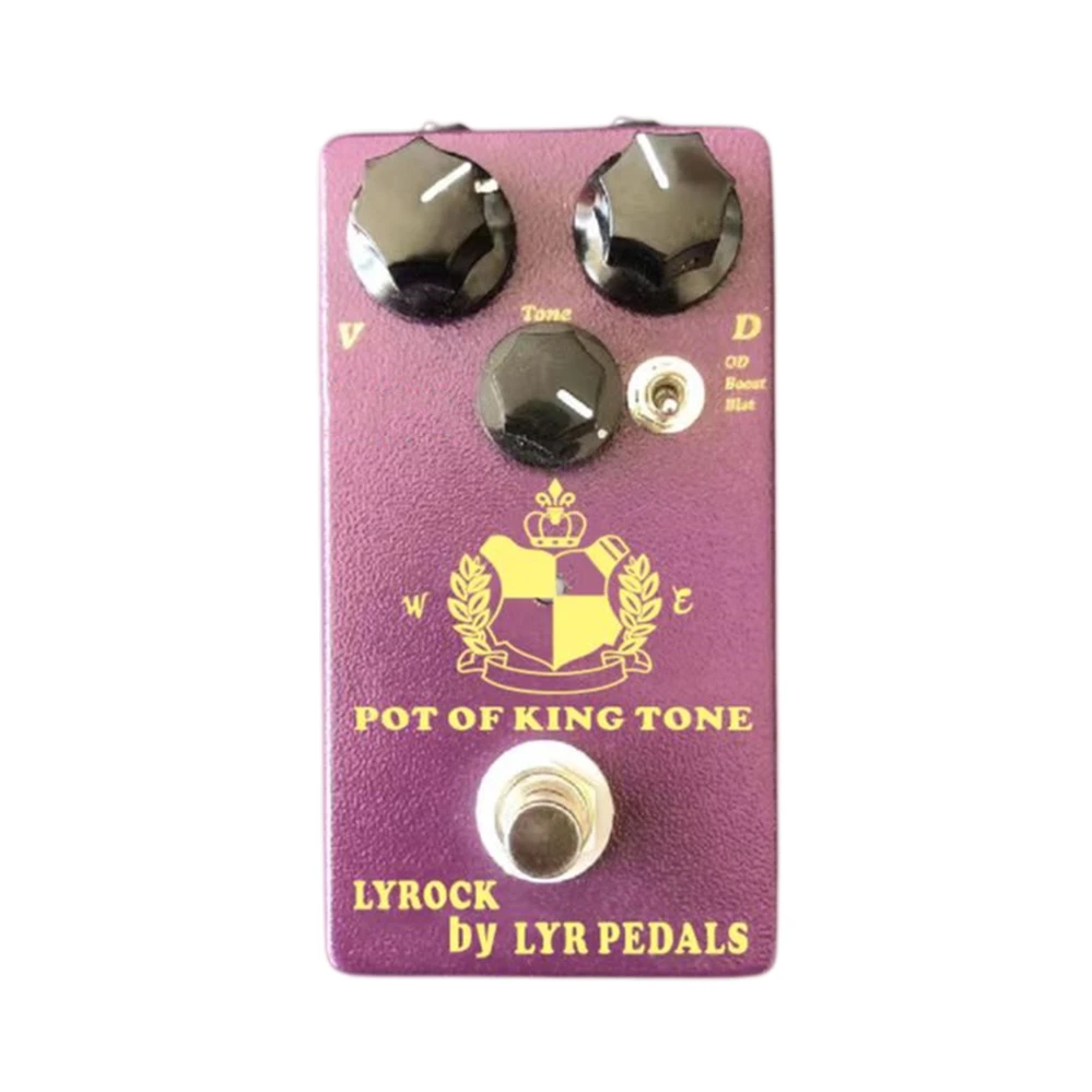 

LYR PEDALS ly rock ,Guitar OVERDRIVE effect pedal, 1/2 king of tone pedal, classic guitar pedal, purple, true bypass