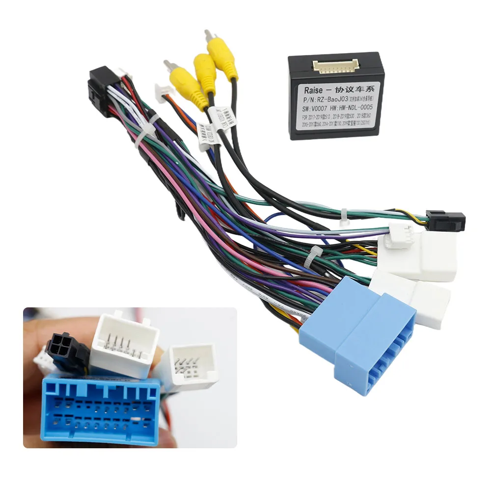 Car Radio Fascias Frame 10 Inch for Chevrolet Groove Baojun 510 2018 Panel Wiring Harness Power Cord Canbus Decoder