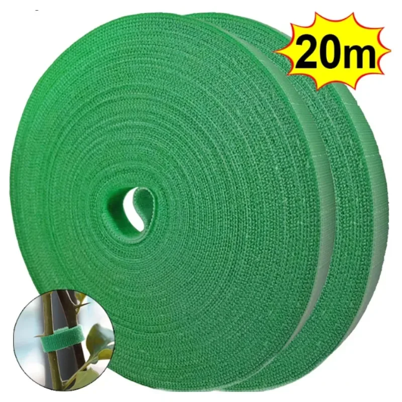 

10 Rolls Green Garden Twine Plant Ties Nylon Plant Bandage Garden Hook Loop Bamboo Cane Wrap Support Garden Accessories