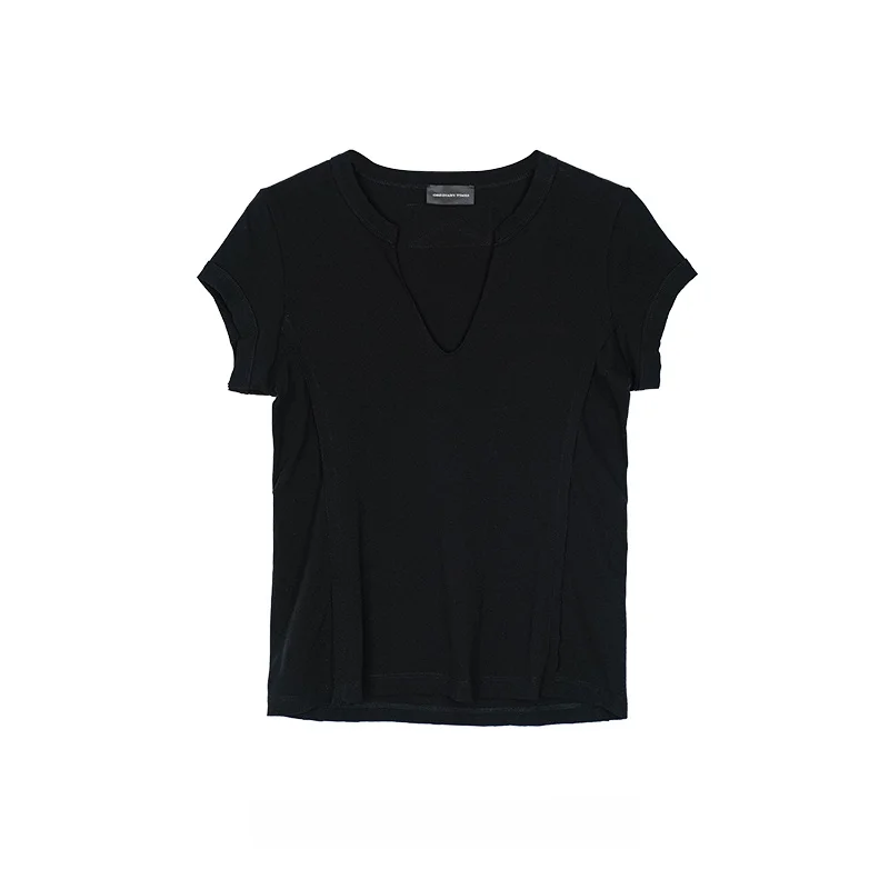 

Женский свободный топ из смесового хлопка с эластичной талией, комфортный, повседневный, цвет V-Ne Color ort Sve T-irt