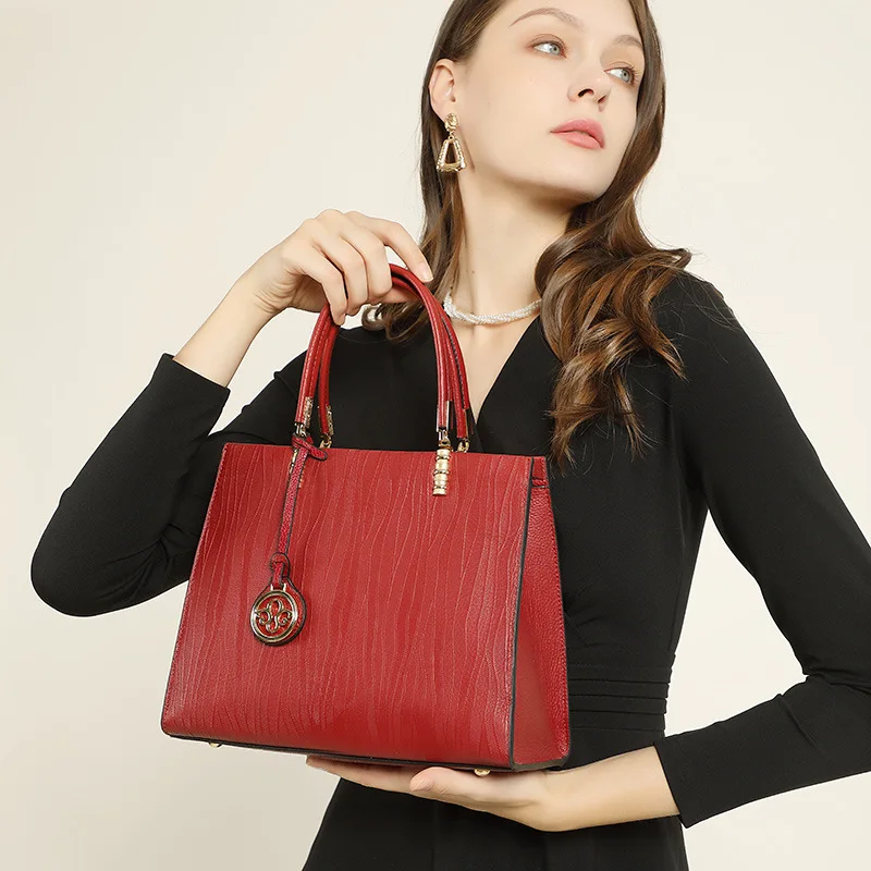 Echt leder Mutter Taschen für Frauen neue Luxus Handtasche vielseitige Frauen Umhängetasche Handtaschen