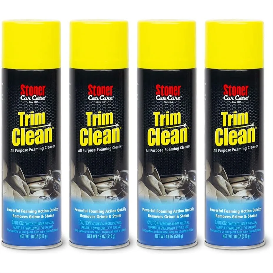 

Foaming Automotive Interior Cleaner, Fast-Acting Trim Cleaner Removes Grime, Dirt & Stains from Plastic, Vinyl & Rubber, 18 oz