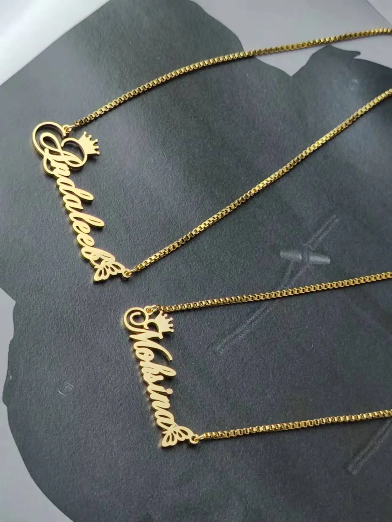 Custom Gepersonaliseerde Naam Ketting Rvs Box Kettingen Gouden Sieraden Hip Hop Paar Choker Bijoux Femme Collares Hombre