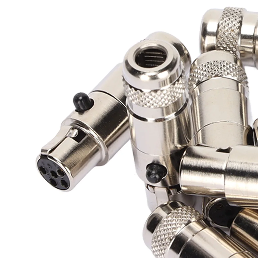 10PCS Metal 5 Pin XLR Female Adaptor Protective Shielding Mini XLR Plug Microphone Cable Adapter for Monitor Speaker