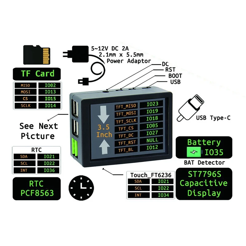 Wireless Module WIFI Bluetooth 3.5 Inch Display 5V Relay Expansion Development Board For Arduino