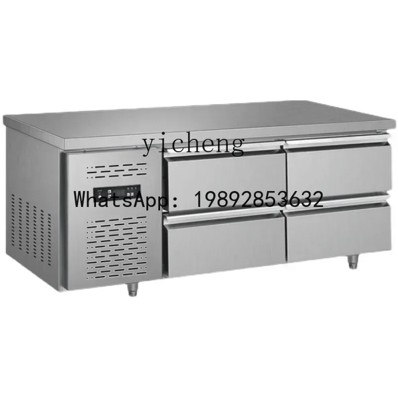 AB  refrigerator air-cooled workbench kitchen commercial refrigerator stainless steel fresh-keeping freezer