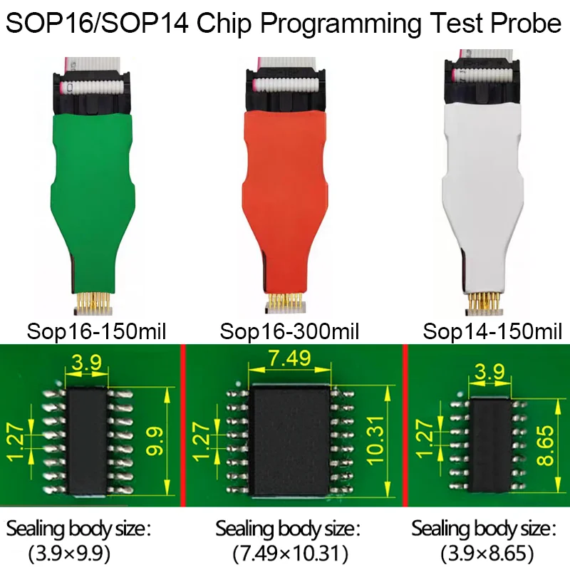 1PCS Sop16 Chip Programming  Probe, Spring Pogo Pin Clip, Compatible With Multiple Programmers, For BIOS SPI Flash EEPROM Chips