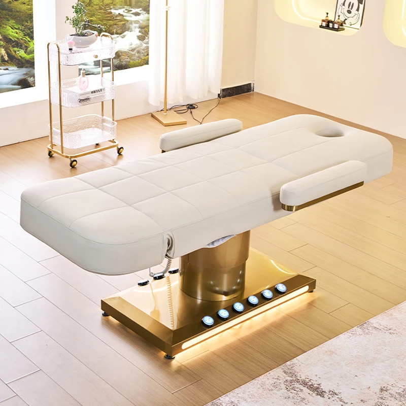 New Electric Massage Beauty Bed SPA Salon Furniture for Eyelash Extensions Facial Skin Care Treatment